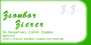 zsombor zierer business card